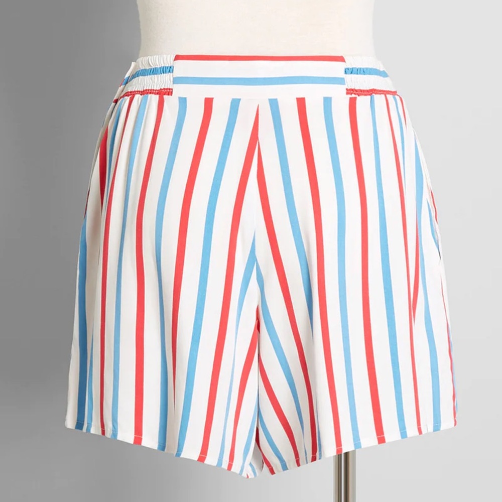 Modcloth x Barbie NWT Barbie Stripe Made in the U.S.A. Shorts - Picture 6 of 8